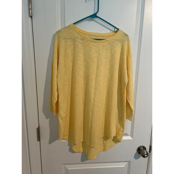 Chico's Tops - Chico’s Yellow Cotton Top – Size 2 (US Large 12/14)